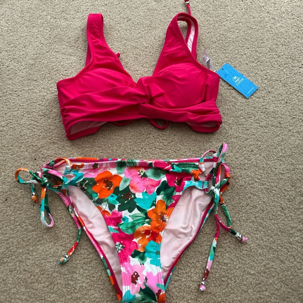 Floral Pink Bikini Set